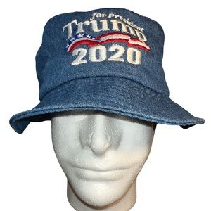 Trump For President 2020 Denim Bucket Hat